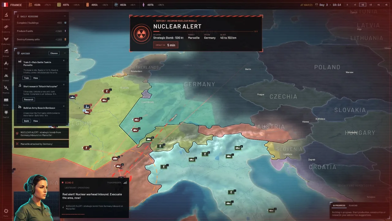 Nuclear launch detected